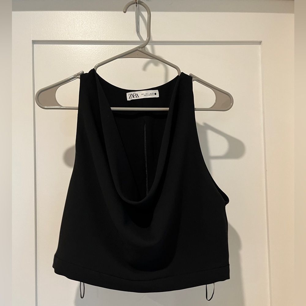 Zara cowl neck crop top